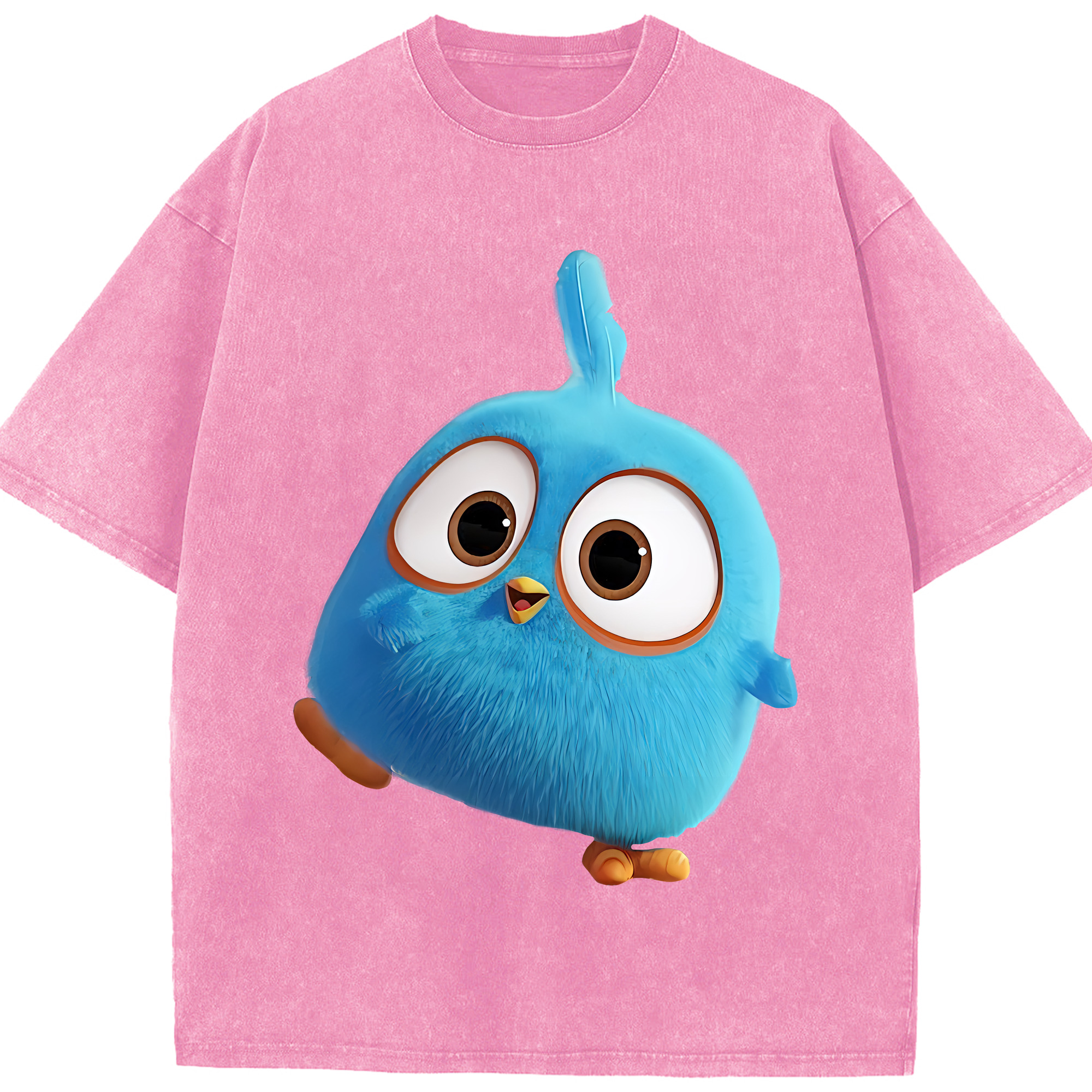 （画像用） Angry Birds アングリーバード 綿100% ヴィンテージ風 半袖Tシャツ（フロントプリント）